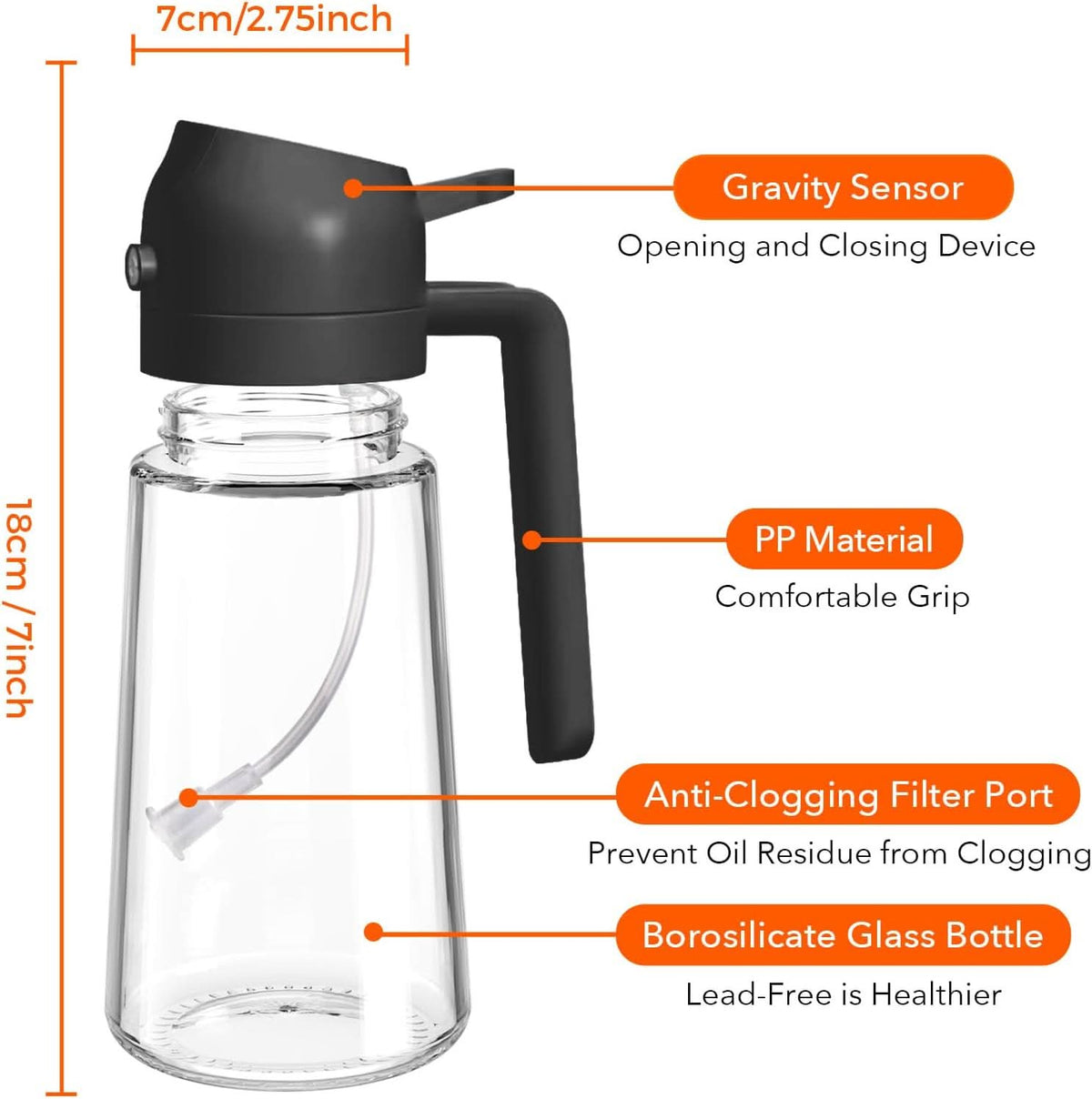 Premium 2-in-1 Oil Dispenser & Spray Bottle
